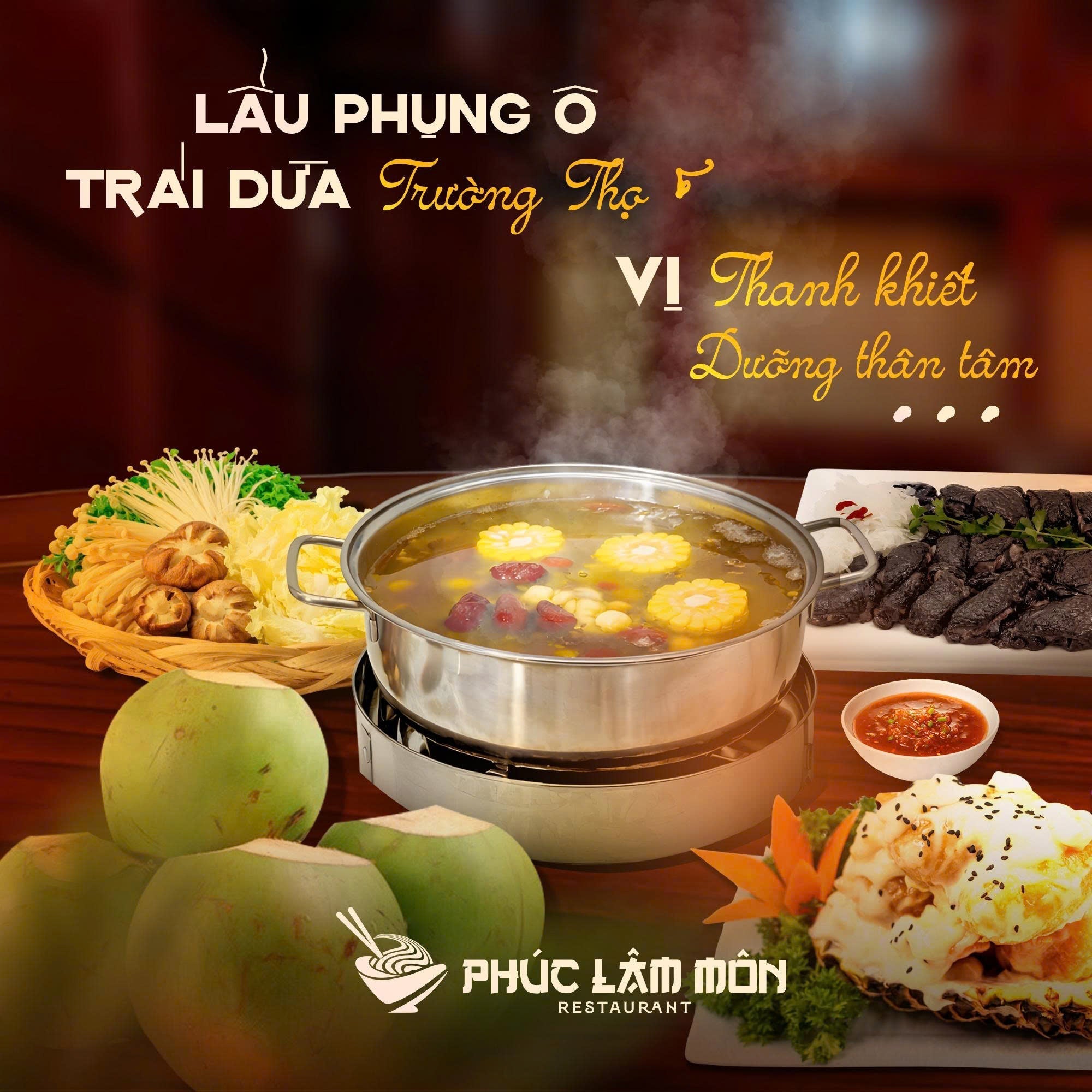 Lẩu Phụng Ô Trái Dừa Trường Thọ — Vị thanh khiết, dưỡng thân tâm
